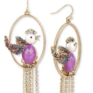 BETSEY JOHNSON PARROT 🐦 HOOP EARRINGS.